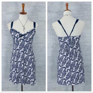Blue & white floral cami lounge / slip dress / PJ / pajamas comfort wear